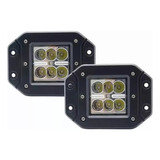 Pack 2 Focos Neblinero 18w Embutido Auto O Camion Led Cree