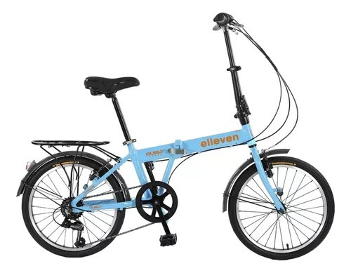 Bicicleta Dobrável Em Alumínio Aro 20 6v Dubly Shimano Azul 