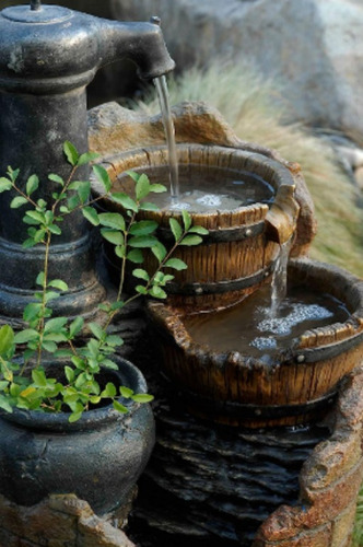 Fuente De Agua Decorativa Para Exterior Jardin Naturaleza