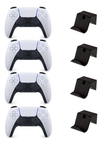 4 Soportes Base Control Playstation Ps4 Ps5 Pared Universal