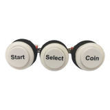 Botões Start + Select + Coin P/ Arcades, Fliperamas E Afins