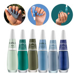 Kit 6 Esmaltes Impala Tons Verdes Azuis Clássicos Atacado