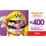 Gift Card Digital Nintendo Eshop R$400 Reais Nintendo Switch