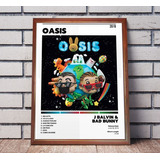 Bad Bunny & J Balvin Poster Album Oasis En Cuadro Vidriado 