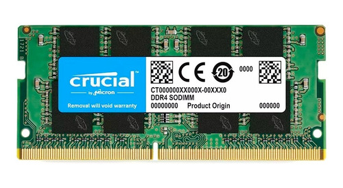 Memoria Ram Color Verde  16gb 1 Crucial 2666mhz