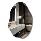 Espelho Moderno Organico Hall Lapidado 90x60 Banheiro Lavabo