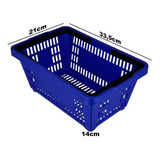  Mini Cesta 6 Litros Compras Mercado Na Cor Azul