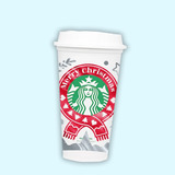 Vaso Starbucks Feliz Navidad Bufanda