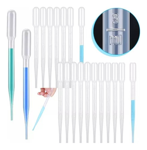 Pipetas Gotero Plásticas Transferencia Desechable 3ml 100pza