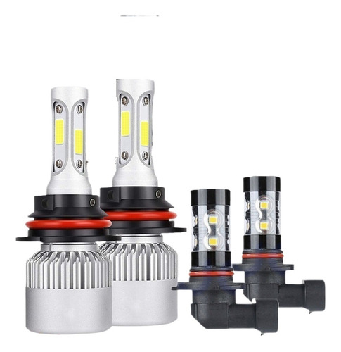 9007 9145 Kit De Focos Led Para Dodge Luz Alta/baja 8000lm