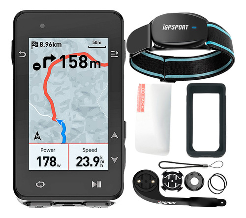 Gps Ciclocomputador Igpsport Igs630 + Cinta Cardiaca Braço