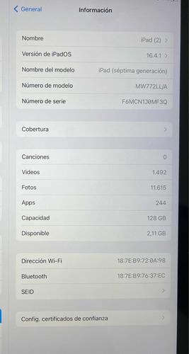 iPad 7ma Generación- 128gb - Muy Bueno!