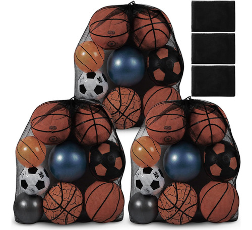 3 Piezas Bolsa De Malla Extra Grande Bolsa Para Balones De F