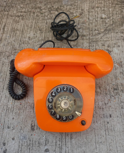 Teléfono Vintage A Disco Naranja Aleman Krone Unico !!!!