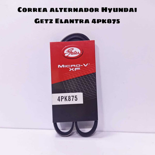 Correa Alternador Hyundai Getz Elantra 4pk875... Foto 3