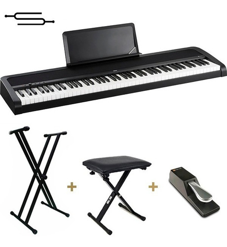 Teclado Korg B2 Piano 88 Teclas Pesadas + Pie + Banqueta 