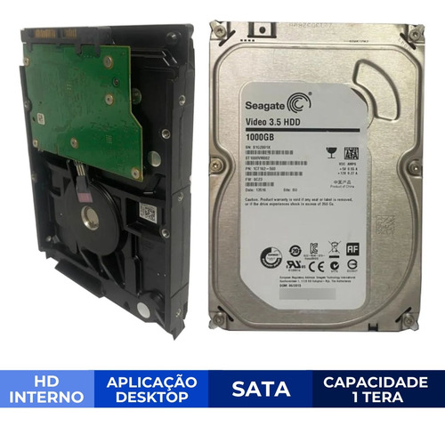 Hd Disco Rígido Para Desktop Interno 1tb Sata