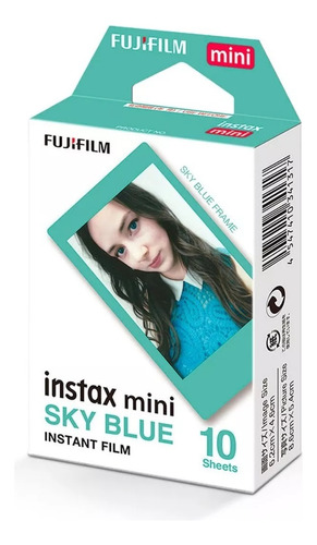 Filme Fotográfico Moldura Sky Blue Fujifilme Instax Mini 