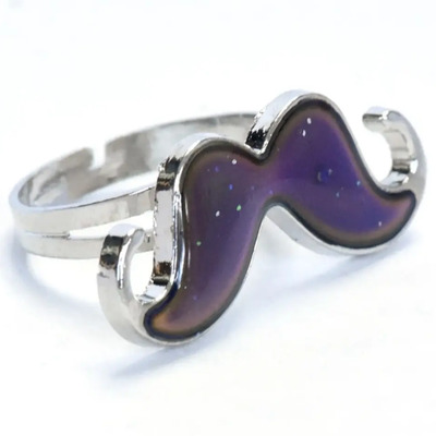 Anillo Del Humor Cambia De Color Ajustable Bigote Ajustable