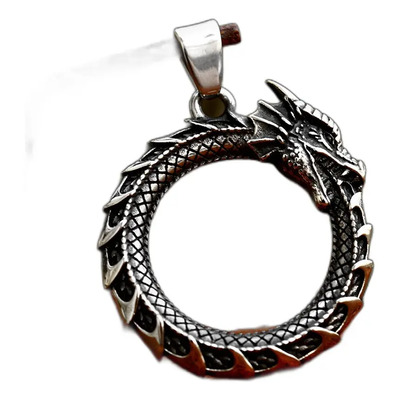 Collar De Dios Dragón Uroboros Acero Inoxidable Ghost Store  | Meses sin interés