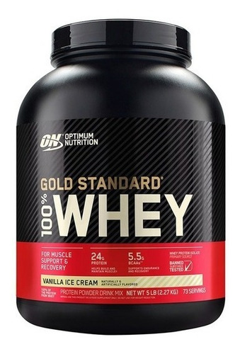 Optimum Nutrition Gold Standard 100% Whey 5 Lb (74 Srvs)