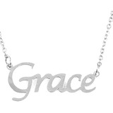 Zacria Grace - Collar Personalizable, Color Plateado