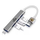 Adaptador Hub Mini Usb 3.0 A 4 Puertos Usb 4-1 Multiplicador