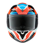 Casco Moto Integral Speed Zwitz White Red Blue Txl Om