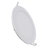 Foco Panel Led Embutido 12 W Luz Fria Luz Blanca  Redondo