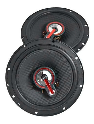 Alto Falantes 5 Polegadas 55w Triaxial Preto Vermelho