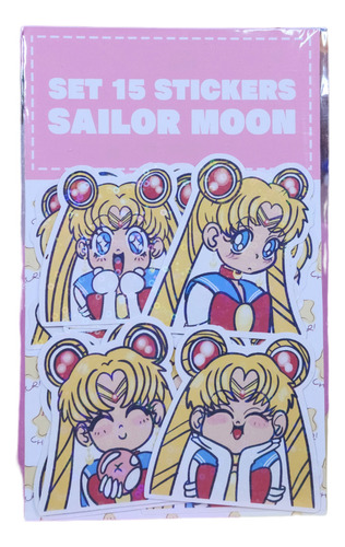 Set De Stickers Sailor Moon Holograficos Kawaii