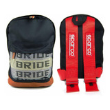 Jdm Racing Backpack Fondo Marrón Con Sp Rojo Racing Arn&am