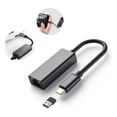 Adaptador Ethernet Tipo C a RJ45 1000 Mbps USB C LAN Gigabit | MercadoLibre