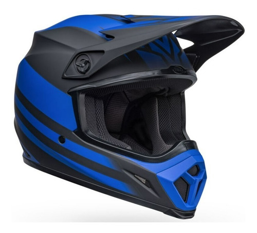 Casco Motocross Bell Disrupt Azul Mate Mx-9 Mips