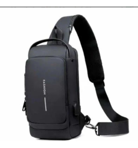 Mochila Pechera Cruzada Impermeable Antirrobo  Usb Premium