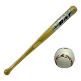 Set Bate + Bola Baseball Kit Pelota Softball Color Madera