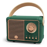 Mini Rádio Bluetooth Retrô Estilo Vintage Som Portátil Luxo