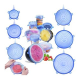 Tapas De Silicona Multiusos Set 6 Pz Alimentos Recipientes