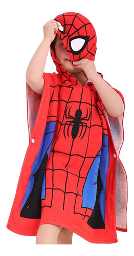 Poncho Roupão Infantil De Banho Praia Piscina Homem Aranha