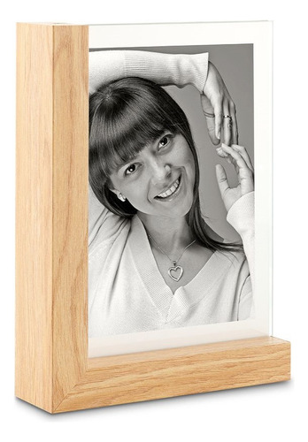 Portarretrato Fang Individual En Madera Vidrio Ajustables