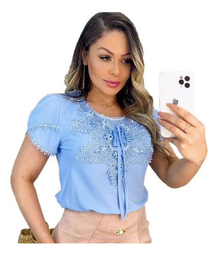 Blusinha Sara Social Executiva - Moda Evangélica Cristã