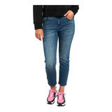Jeans Mujer Symbol High Rise Straight Azul Cat