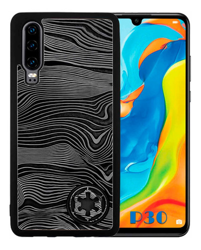 Funda Huawei P30 Acero Beskar Mandaloria Tpu/pm Uso Rudo