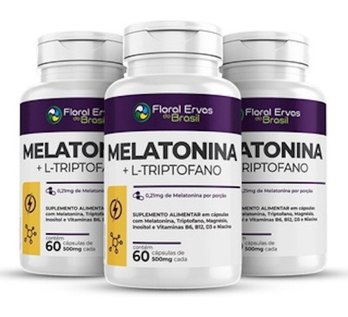 L-triptofano Melatonina 180 Cápsulas 500mg  Vitaminas Magn
