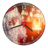 Relógio De Parede Natal Papai Noel Presentes Decorações