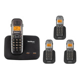 Telefone Sem Fio 2 Linhas Viva-voz Ts5150 + 3 Ramal Ts5121.