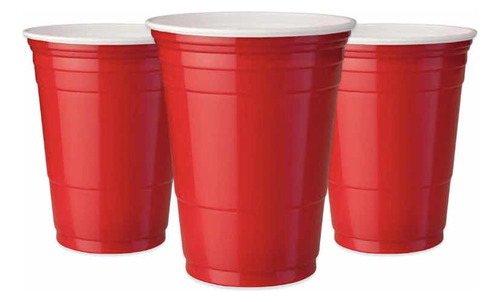 Vaso Desechable 16oz Rojo 100unid (500ml)