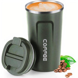 Termo Para Café Con Tapa De Acero Inoxidable - Onda Shop Color Verde