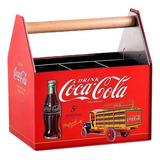 Coca Cola Caja Para Utensilios Galvanizada Diseño Retro