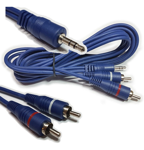 Cable Mini Plug 3.5 Estereo A 2 Rca 0.90 Metros Artekit Cjf